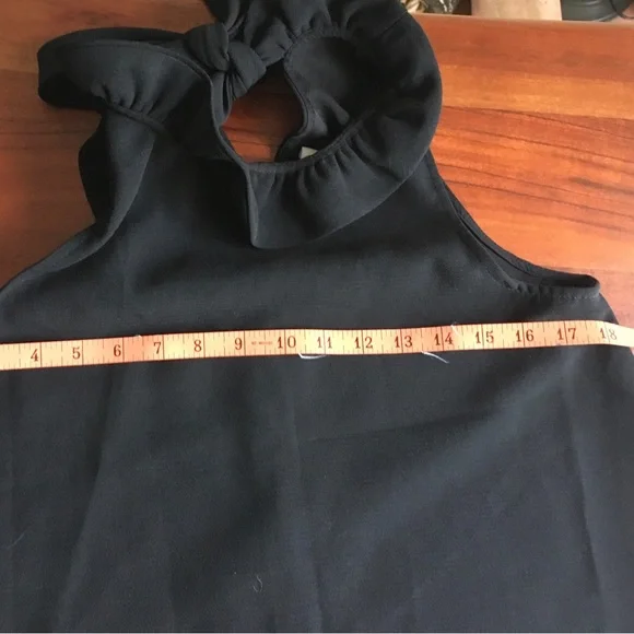 NWT Tuckernuck black ruffle neck Blythe dress S - Picture 9 of 15